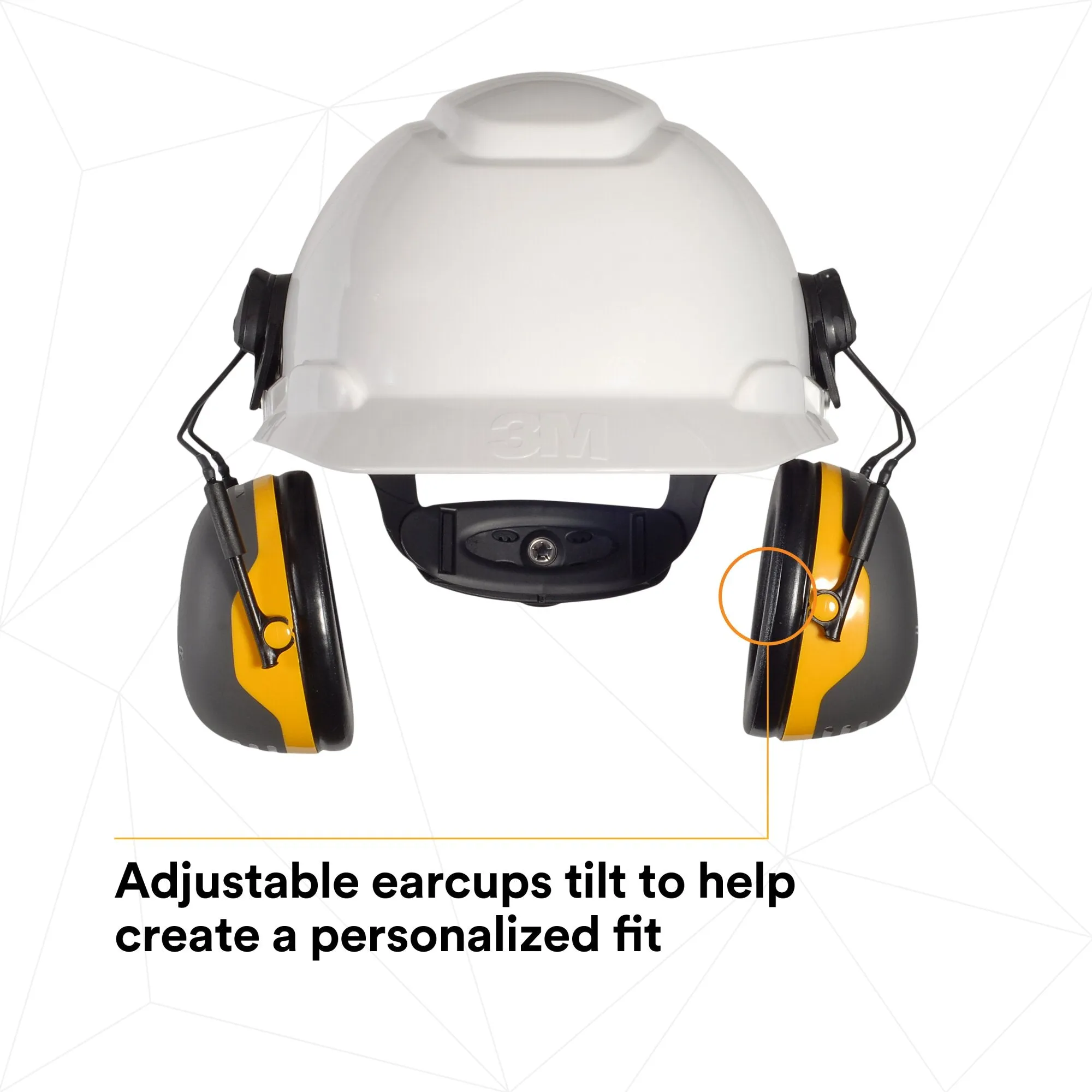 3M PELTOR X2 Earmuffs X2P3E/37276(AAD), Hard Hat Attached