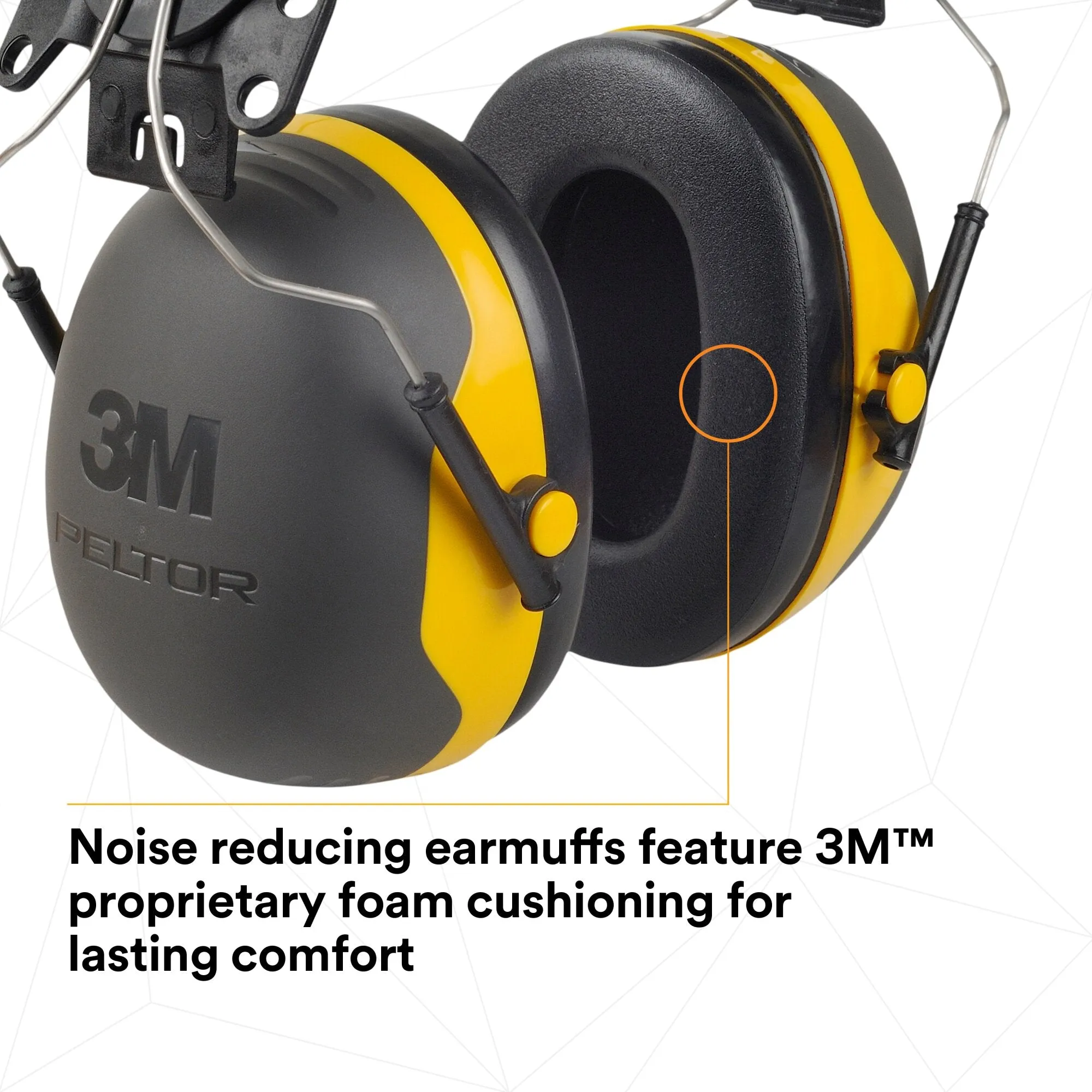 3M PELTOR X2 Earmuffs X2P3E/37276(AAD), Hard Hat Attached