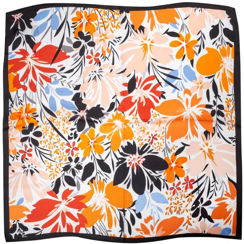 Abstract Floral Print Scarf