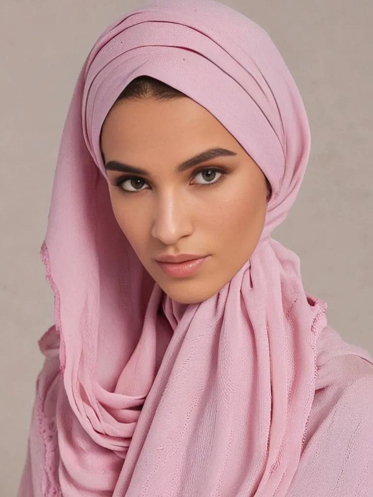 Baby Pink Cotton Poly Soft scarf