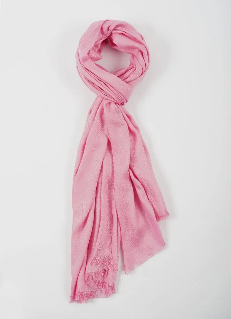 Baby Pink Cotton Poly Soft scarf