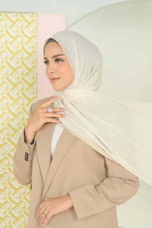 Bimu Pleated Shawl - Vanilla