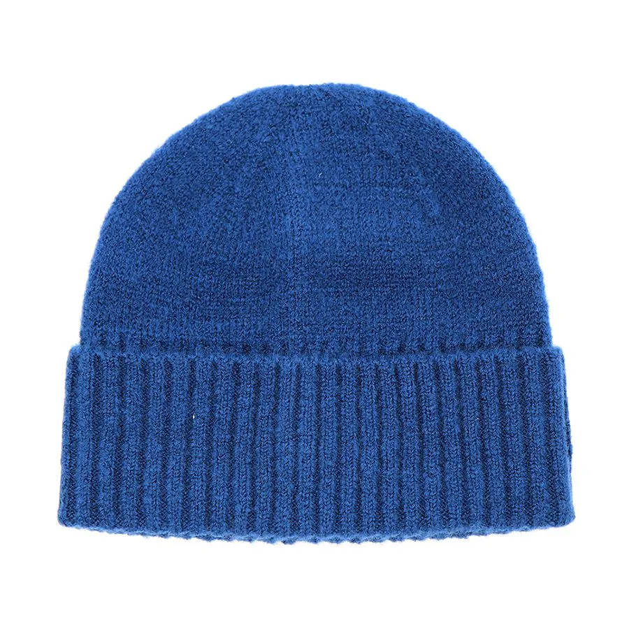 Blue Knitted Beanie Hat