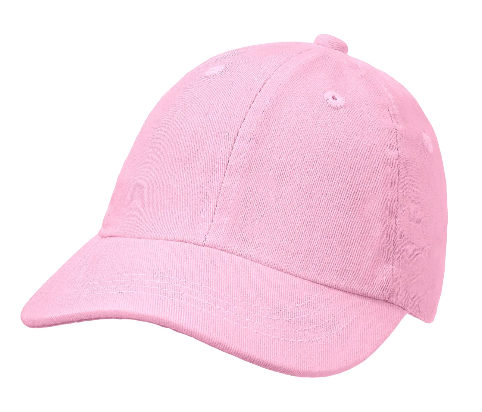 Boys and Girls 100% Cotton Twill UPF 50  Baseball Hats with Matching Stitch (Dyed & Finished in USA*)