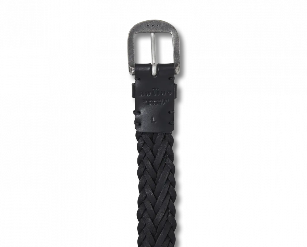 Braided Belt - Pitch Black / Pewter