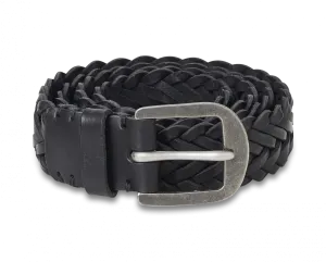 Braided Belt - Pitch Black / Pewter