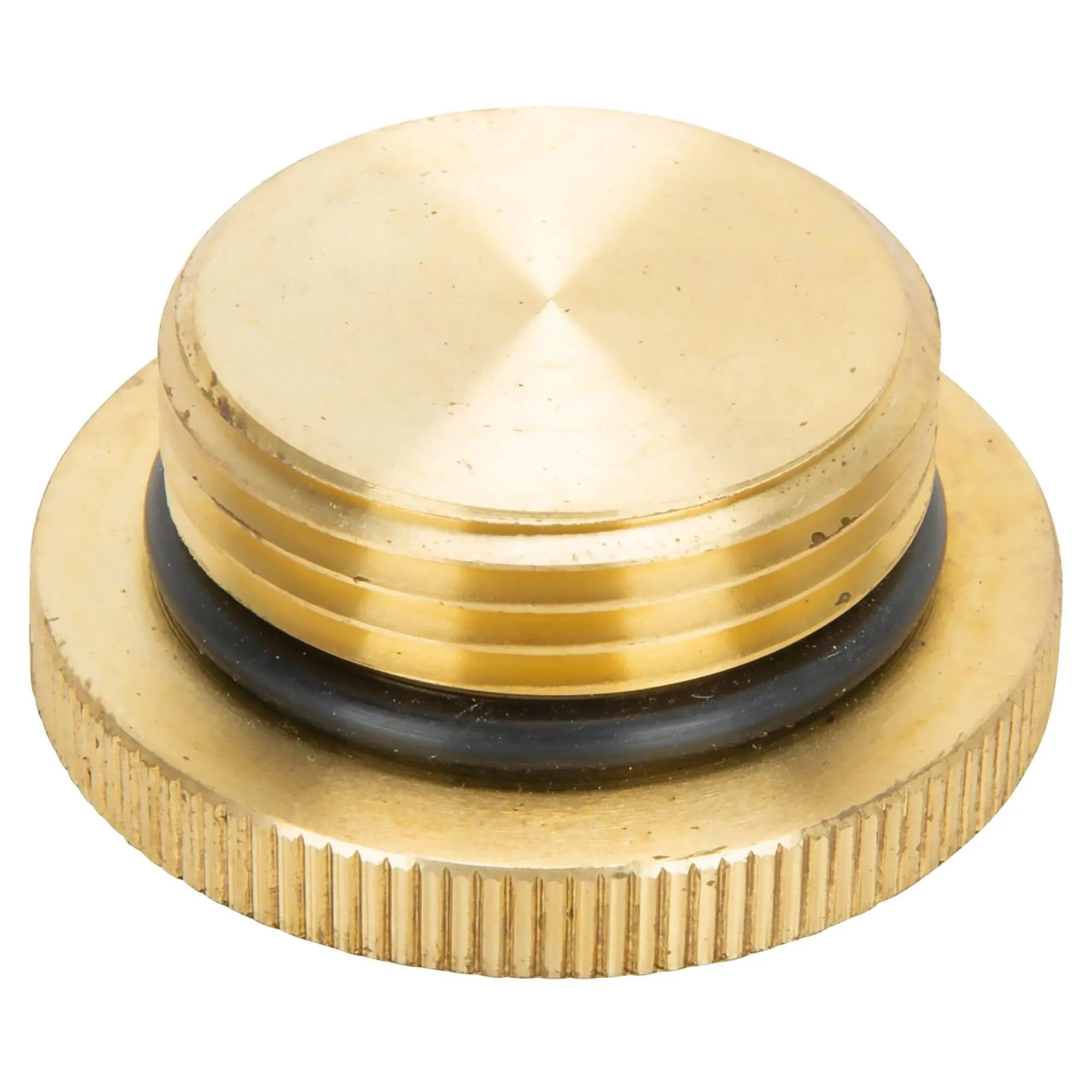 Brass Gas / Oil Filler Cap with Weld-In Steel Bung - Unvented