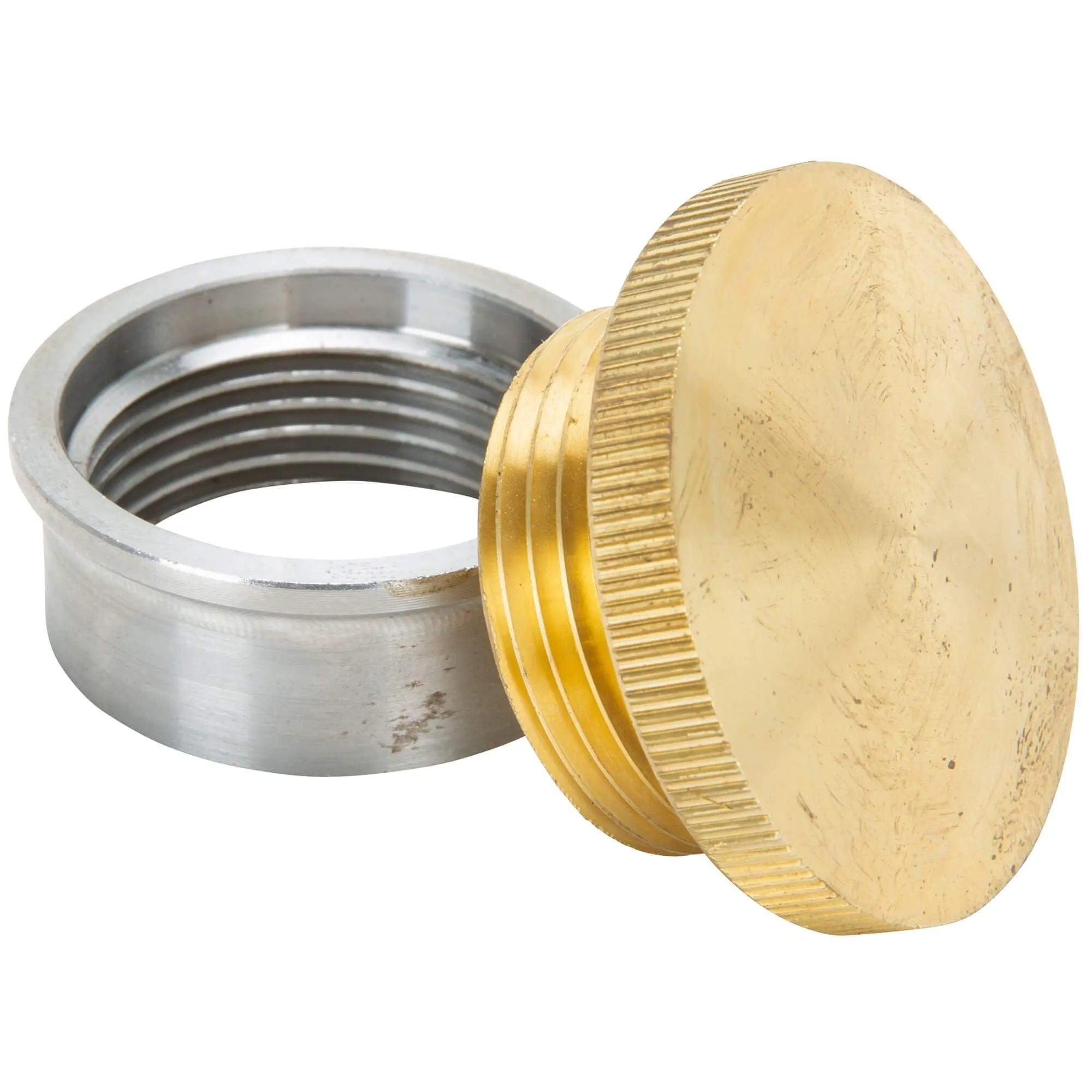 Brass Gas / Oil Filler Cap with Weld-In Steel Bung - Unvented