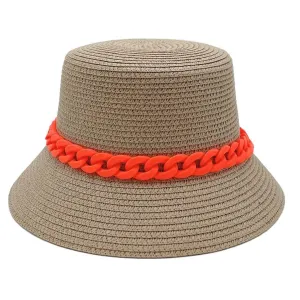 Camel Bucket Hat Orange Chain