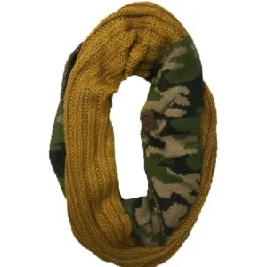 CAMO INFINITY SCARF MUSTARD