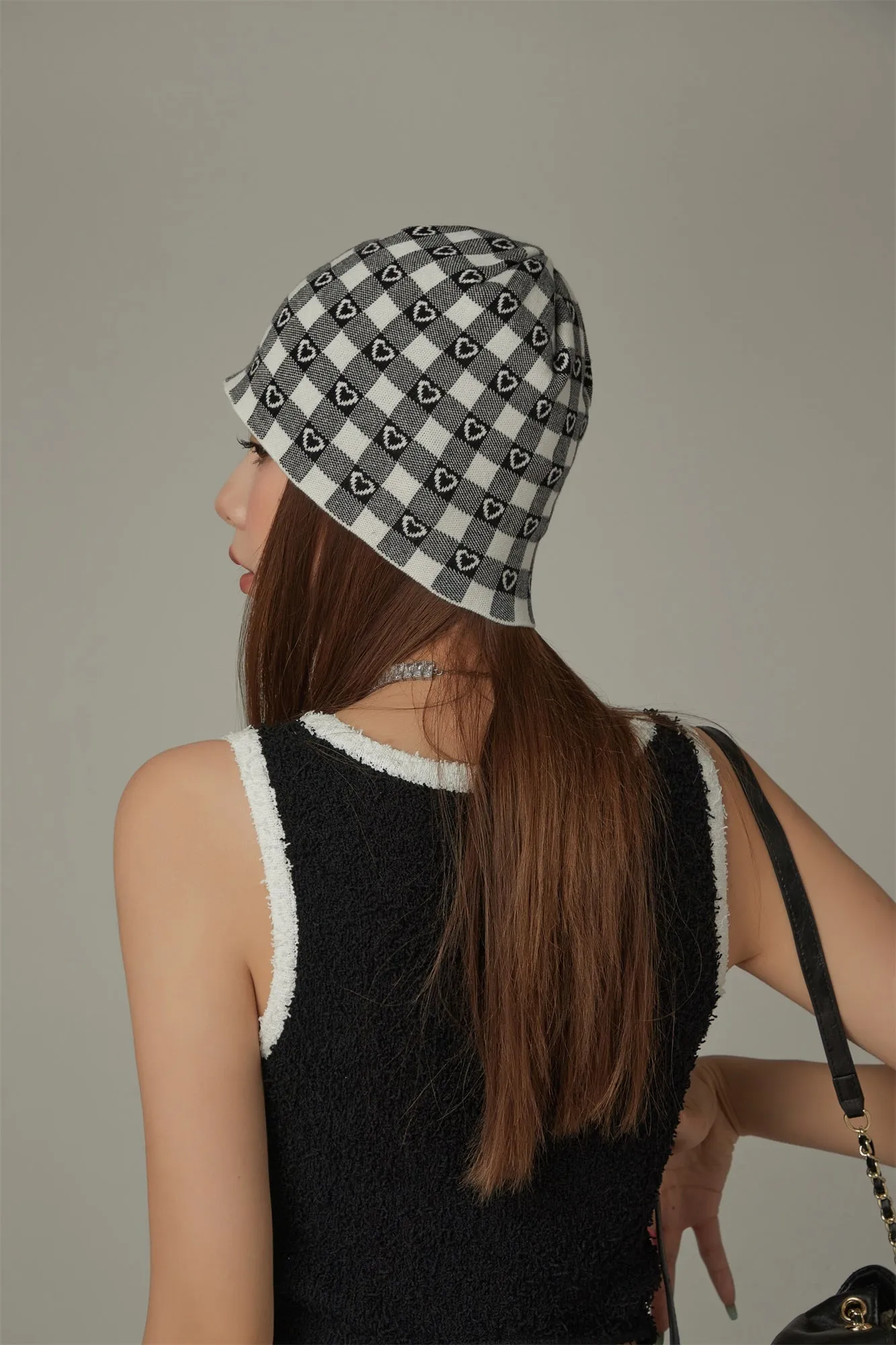 Check Heart Beanie