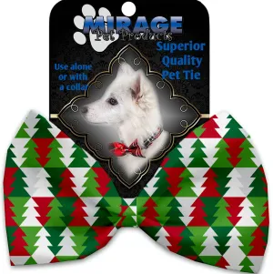 Classy Christmas Trees Pet Bow Tie