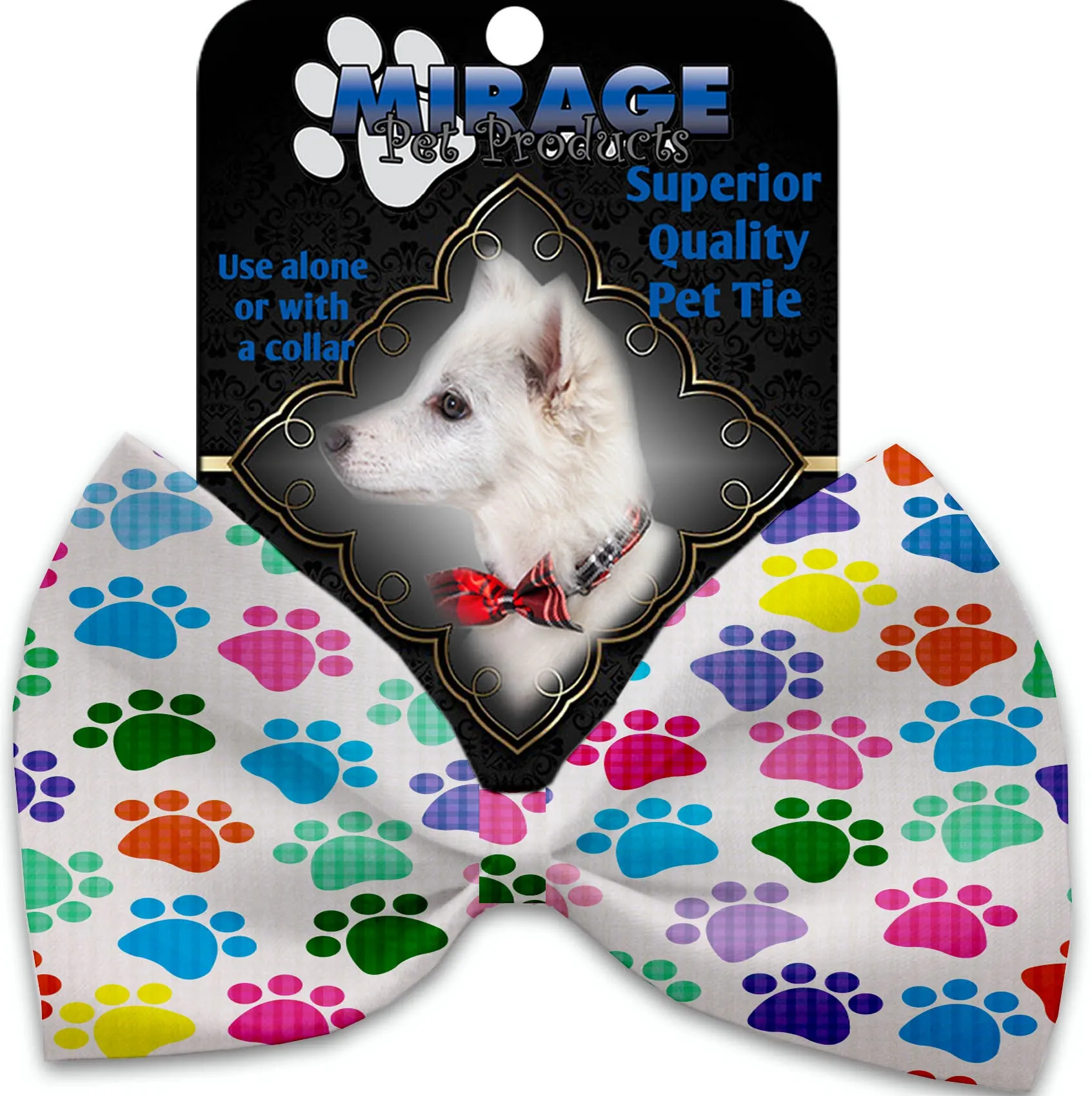 Confetti Paws Pet Bow Tie Collar Accessory With Velcro