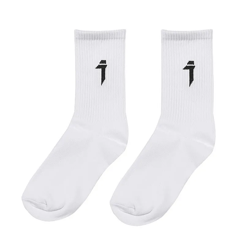 Couple Tide Hosiery Machine Neng Feng Athletic Socks Hip Hop Pure Cotton Knitted Tube Socks