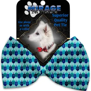 Dreidel, Dreidel, Dreidel Pet Bow Tie Collar Accessory With Velcro