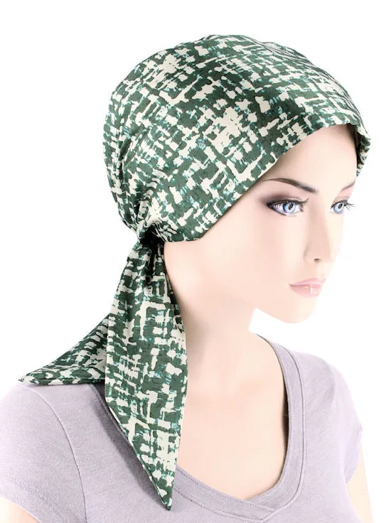 Fashion Scarf Fern Green Geometric