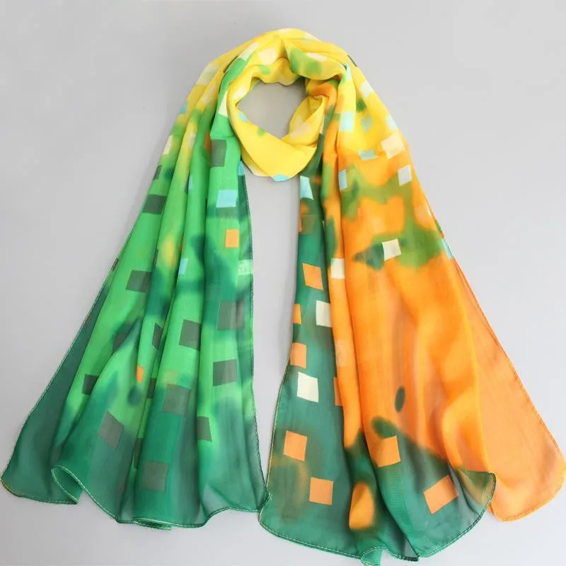 Fashion scarf women scarves chiffon scarves soft smooth thin silk scarf for women phasmina women shawl