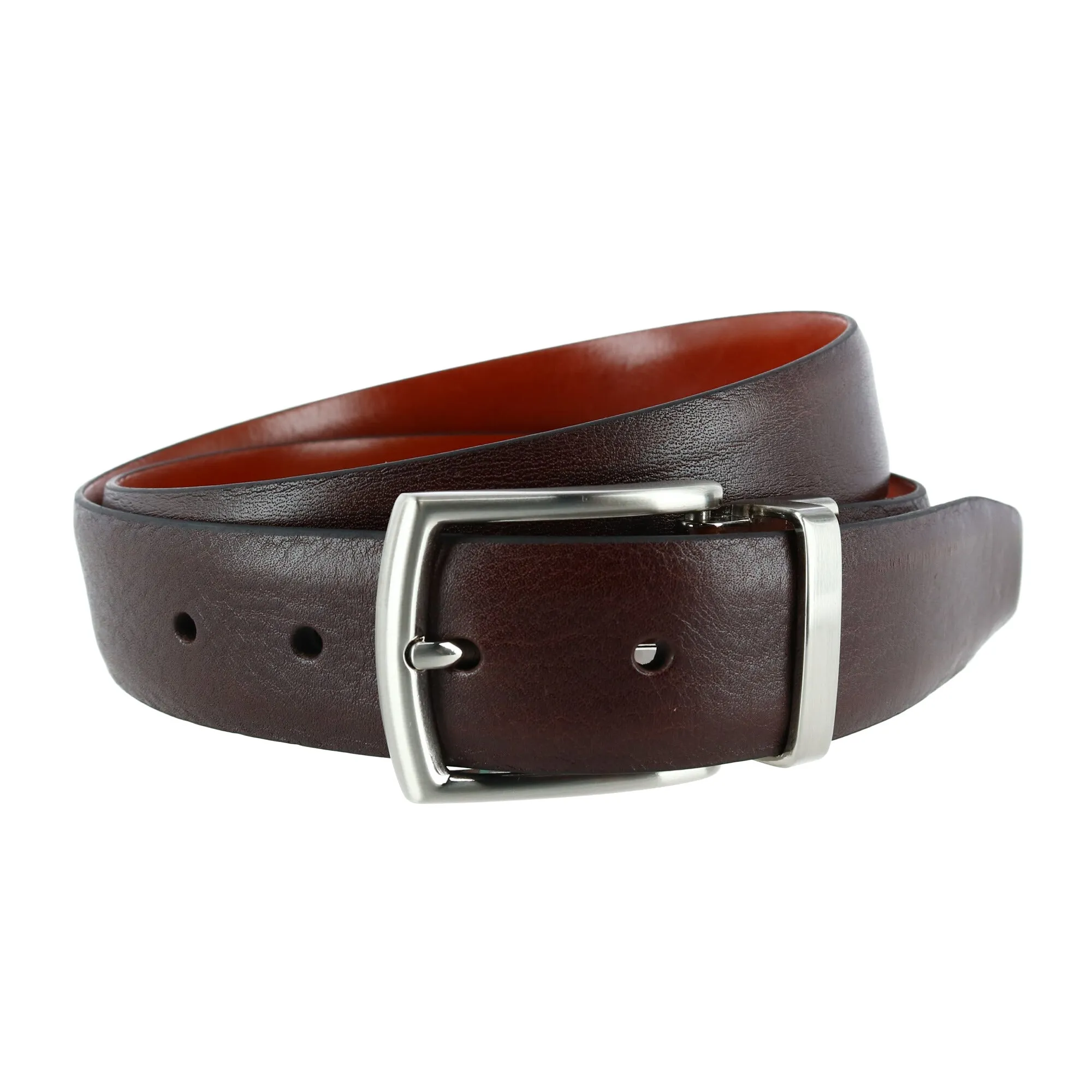 Filippo 35mm Reversible Italian Pebble Leather Belt