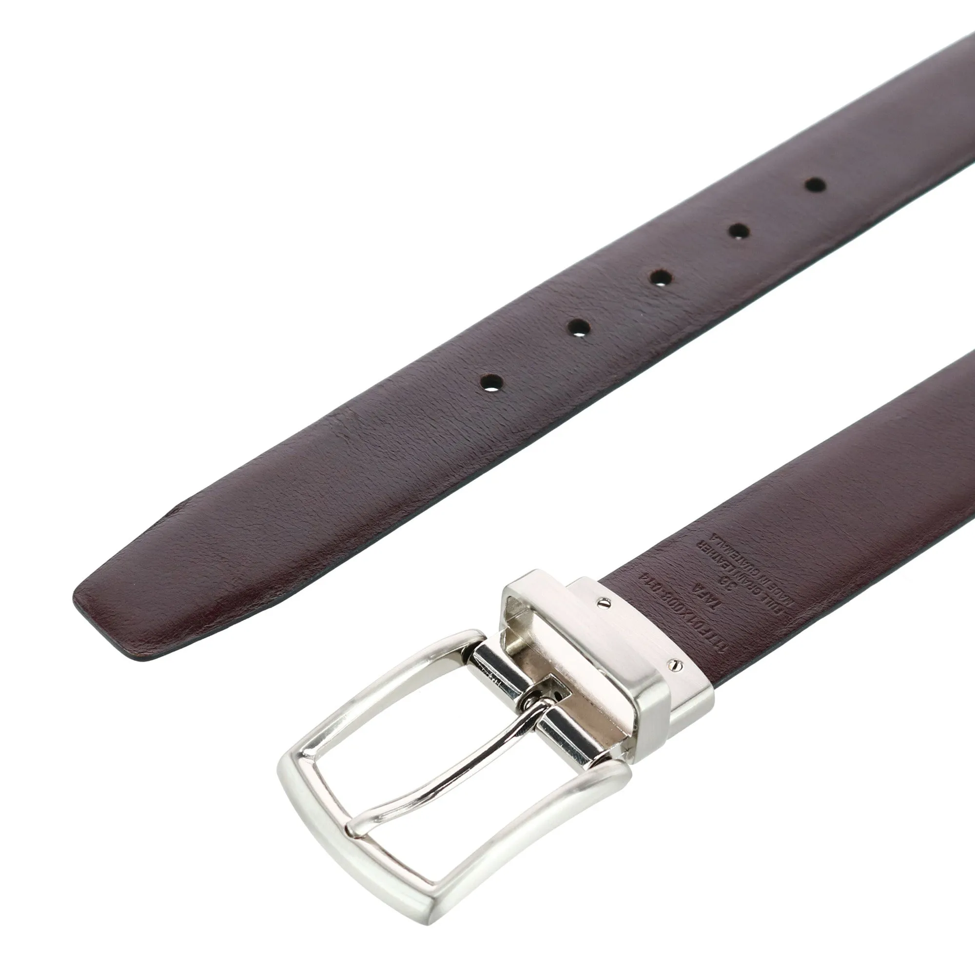 Filippo 35mm Reversible Italian Pebble Leather Belt