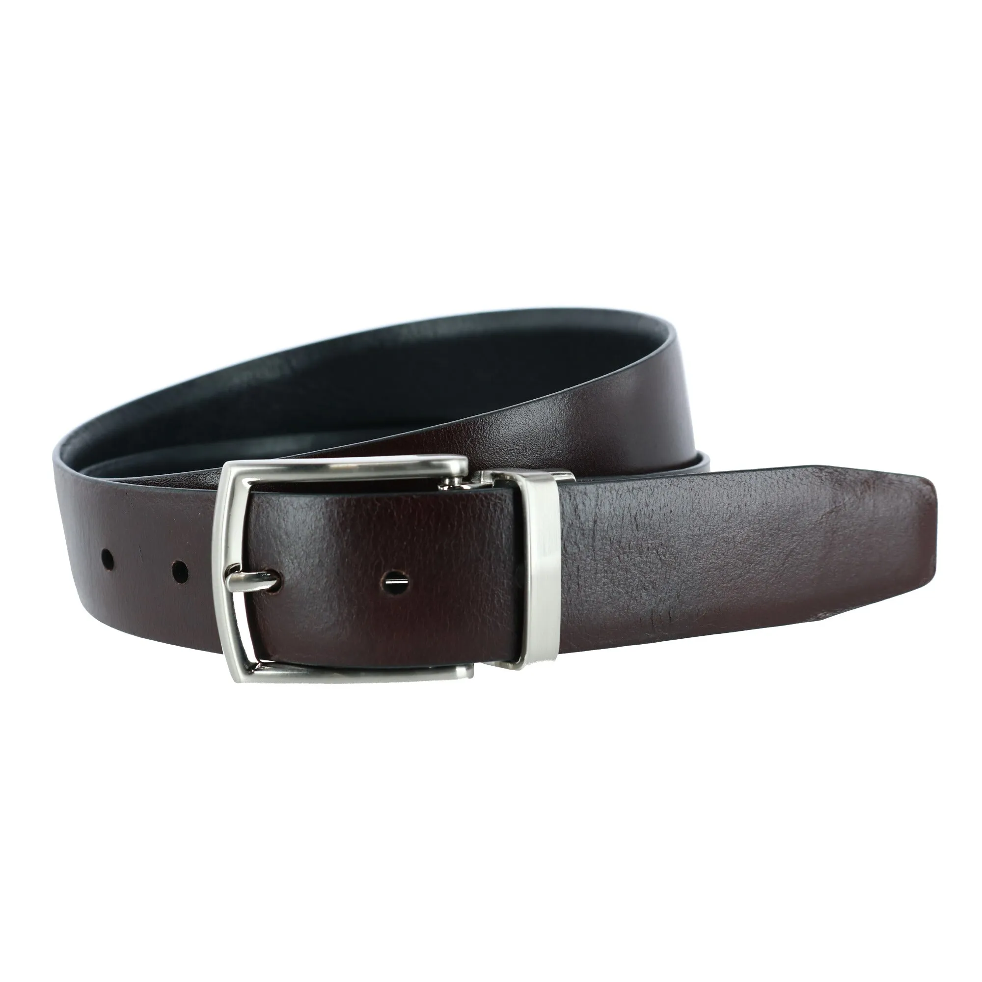 Filippo 35mm Reversible Italian Pebble Leather Belt