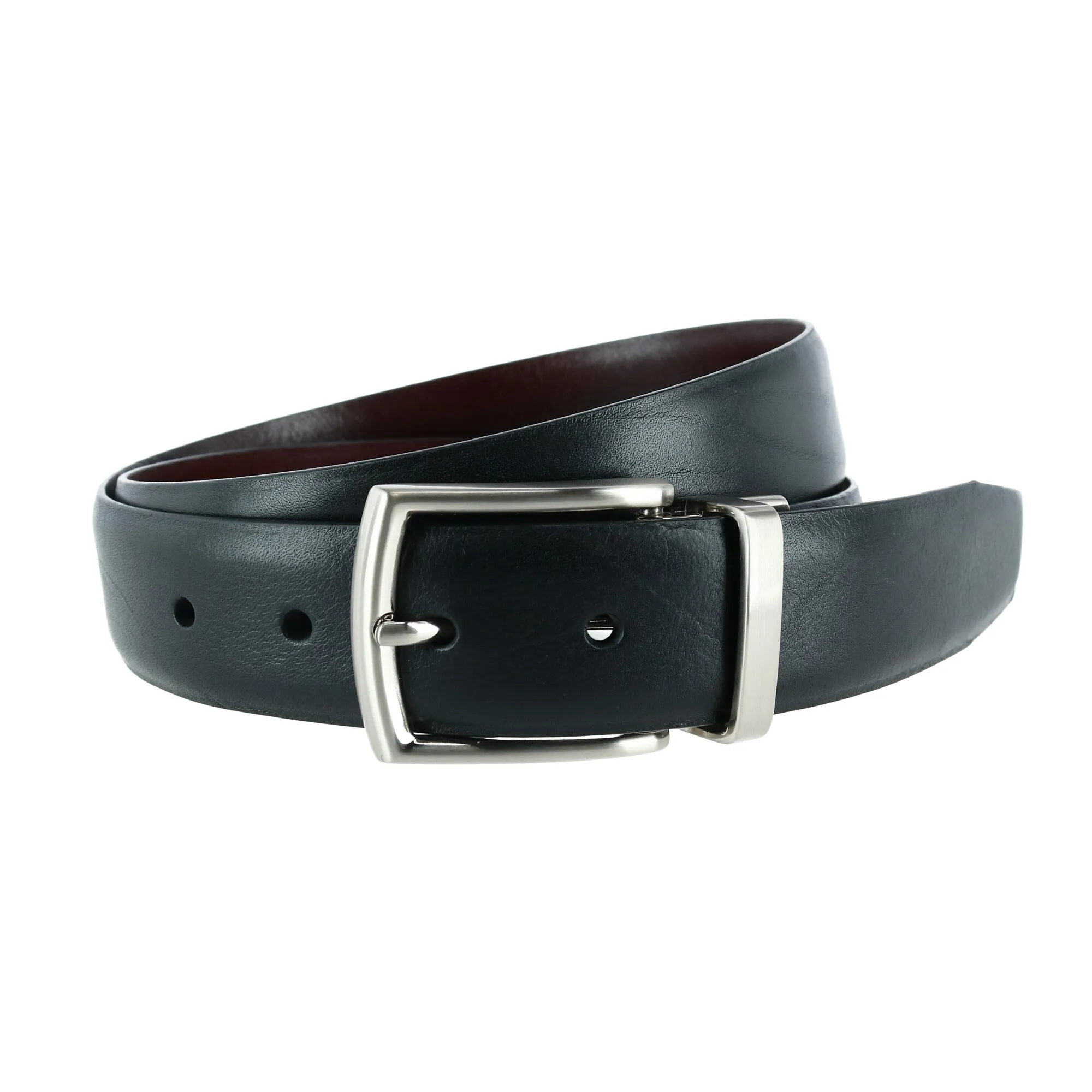 Filippo 35mm Reversible Italian Pebble Leather Belt