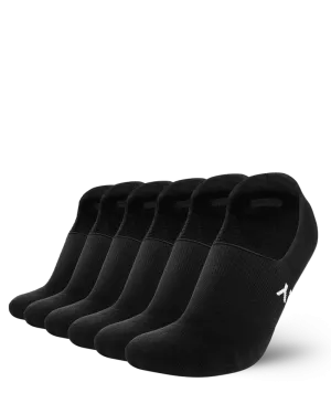 Flagship No Show Socks Black 6-Pack