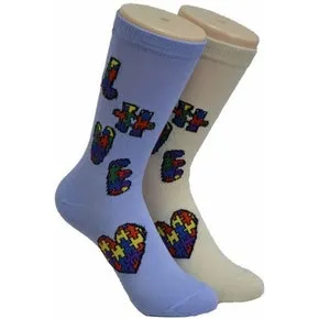 Ivory SUPPORT AUTISM AWARENESS Socks