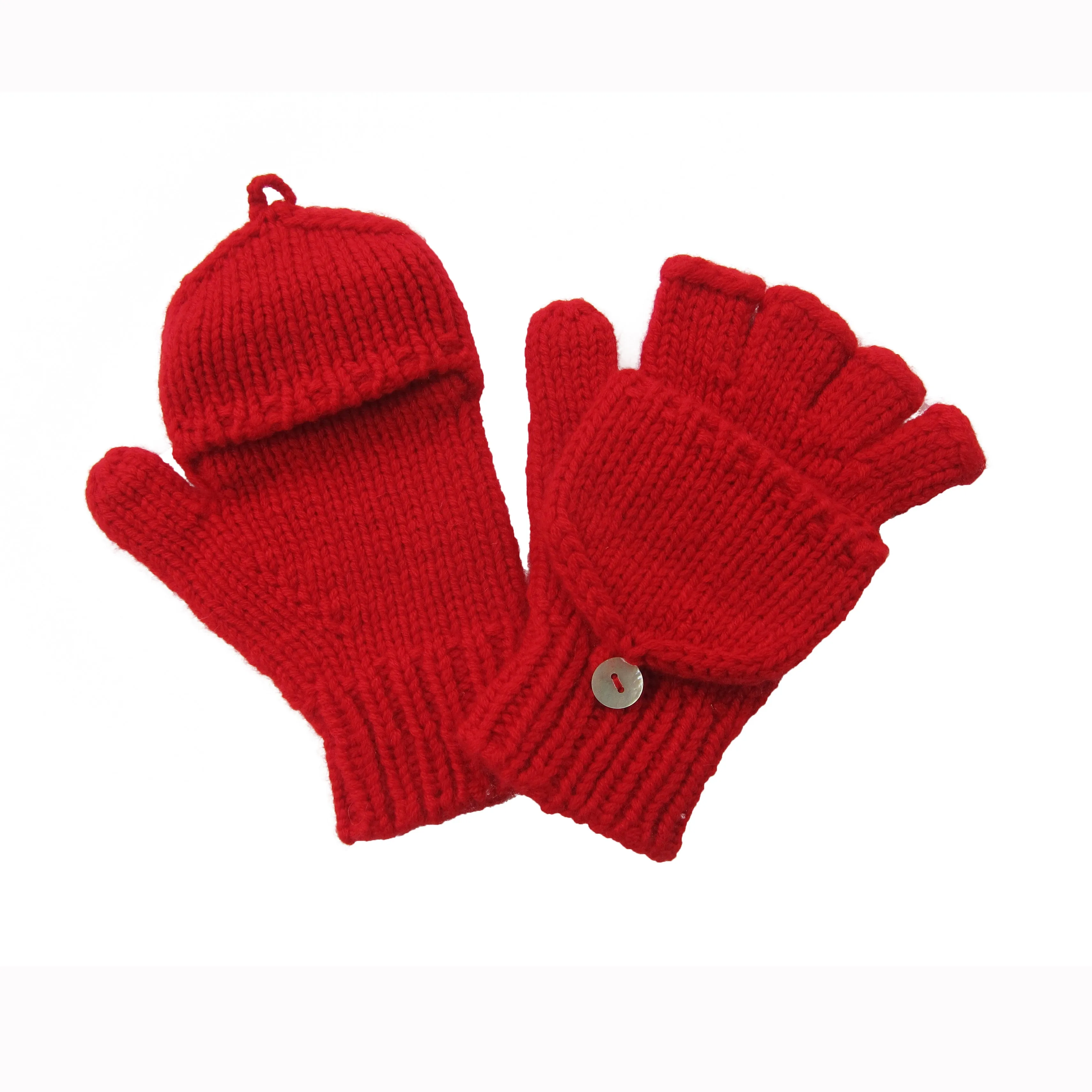 Kids Hand Knitted Cashmere Hobo Gloves