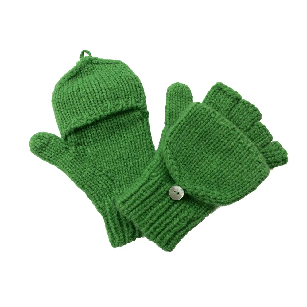 Kids Hand Knitted Cashmere Hobo Gloves