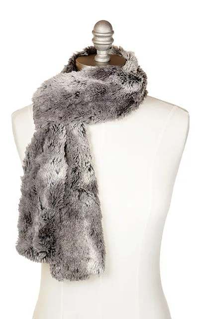 Men's Classic Scarf - Luxury Faux Fur in Seattle Sky