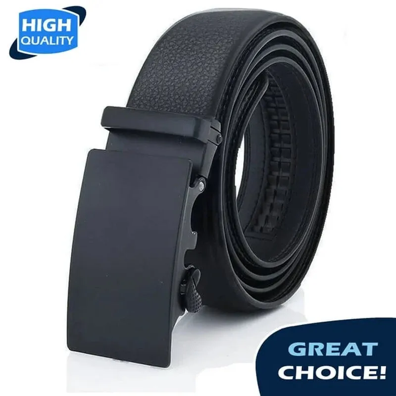 Men's Ratchet Belt with Premium Microfiber Leather - Adjustable with Unique Slide Buckle