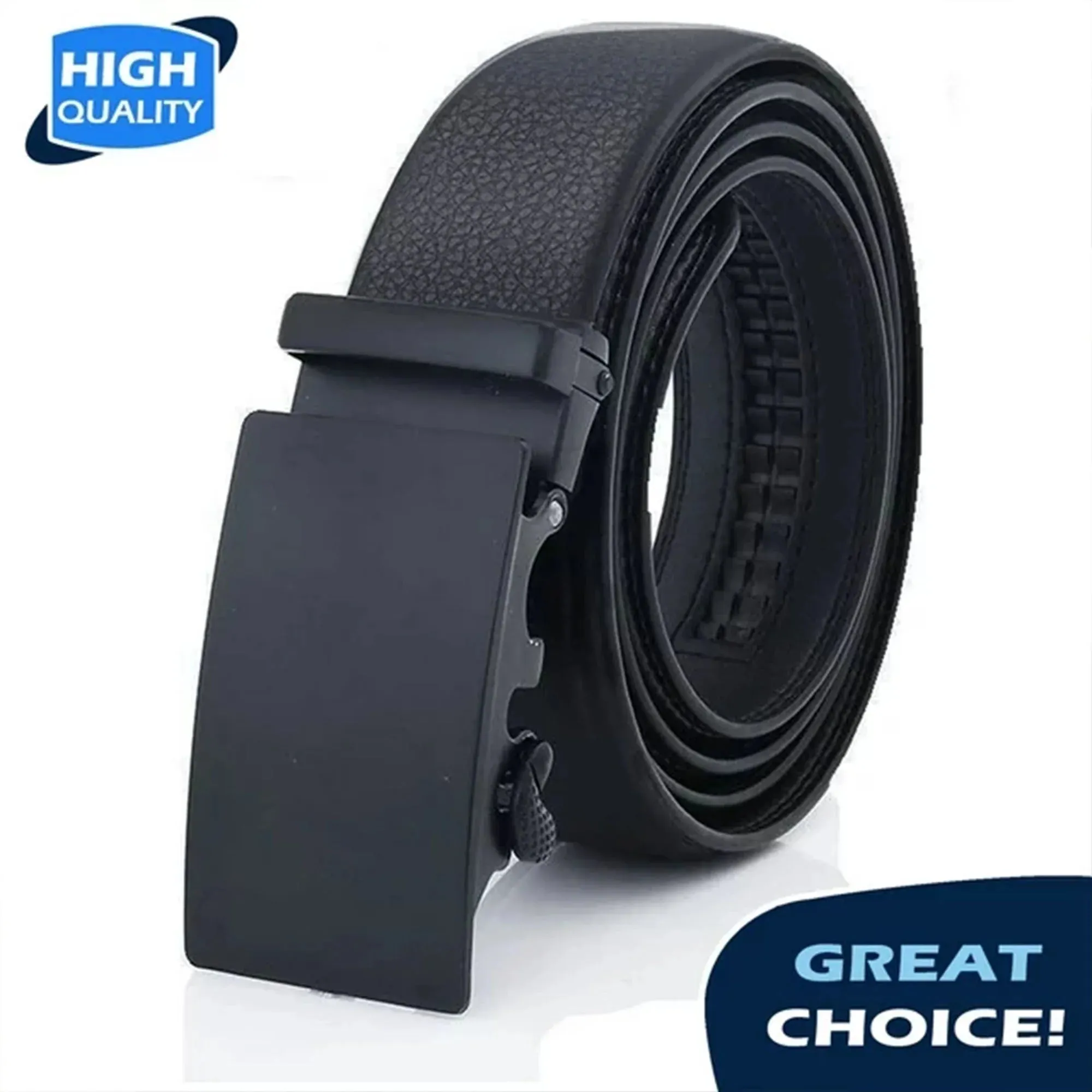 Men's Ratchet Belt with Premium Microfiber Leather - Adjustable with Unique Slide Buckle