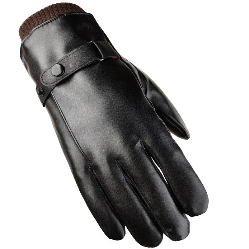 Men's Warm Plus Fleece Touch Screen Casual Winter Thickened Gloves