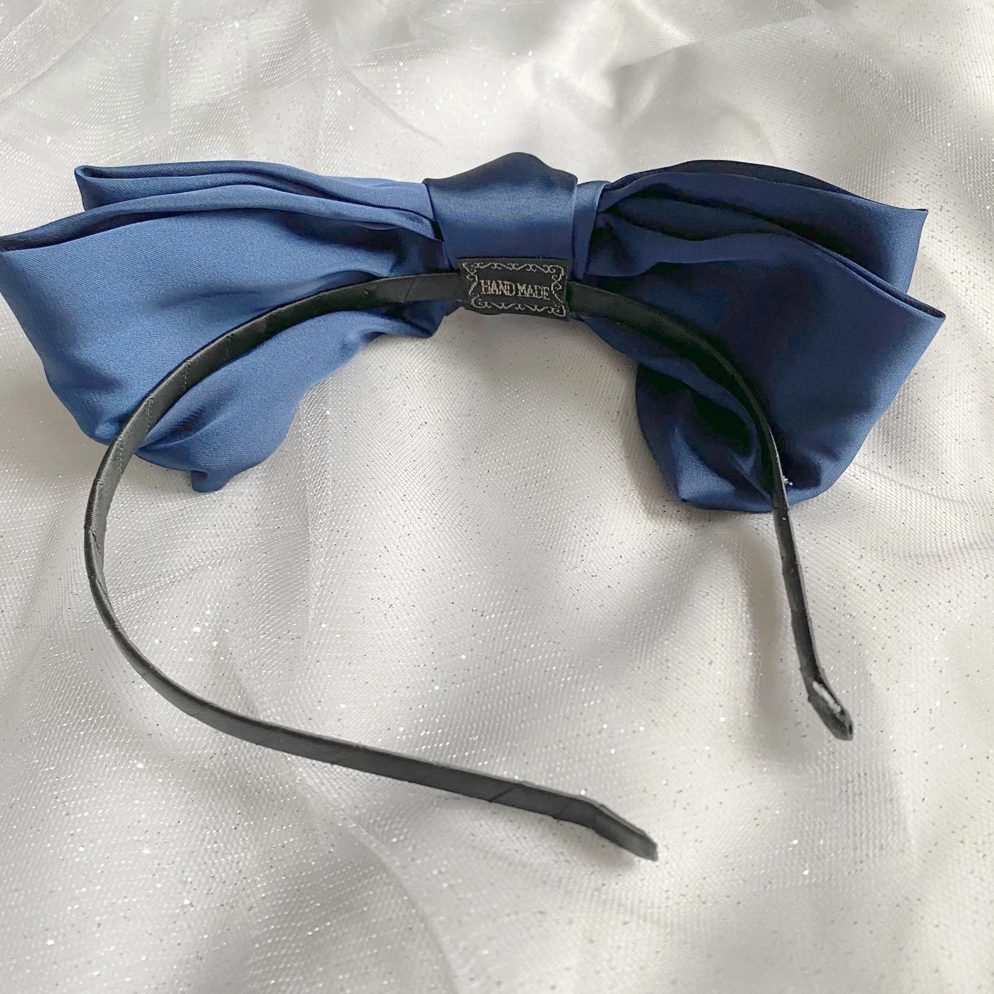 Navy Fascinator Navy Blue Bow Headband