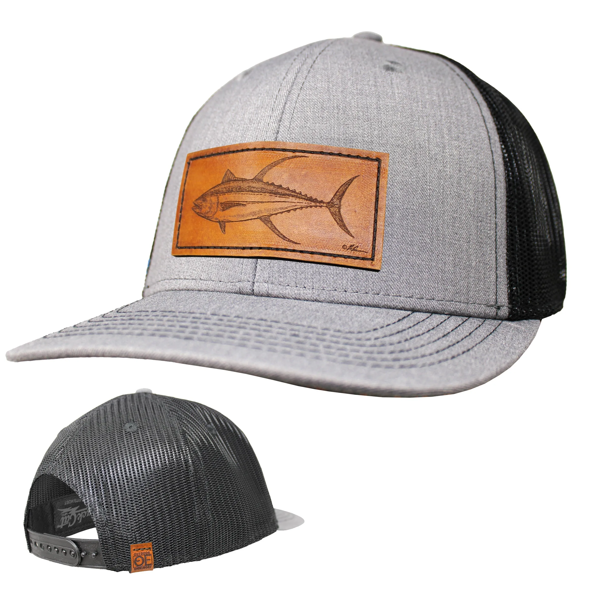 OE - Performance Trucker Hat - Yellowfin Tuna Leather Patch