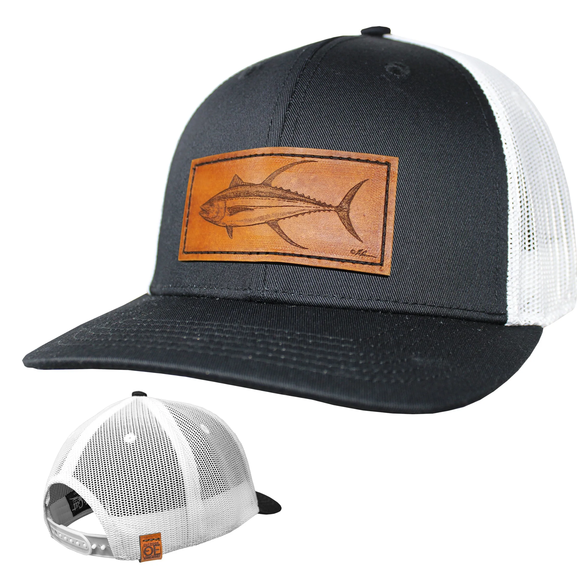 OE - Performance Trucker Hat - Yellowfin Tuna Leather Patch