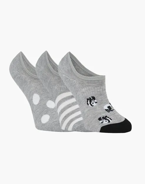 Panda Women's No Show Bamboo Socks - 3 Pack