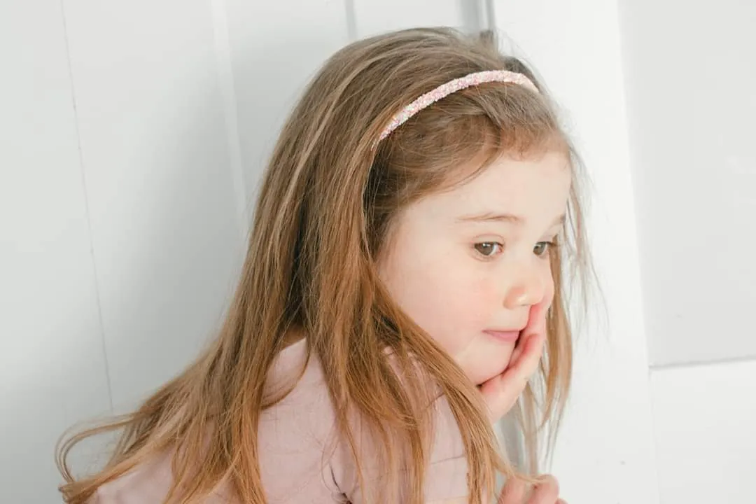 Peach Glitter Headband