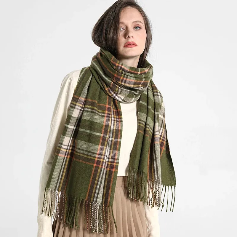 Plaid Soft Winter Scarf