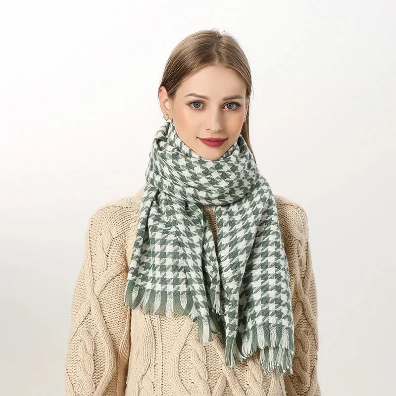 Plaid Soft Winter Scarf