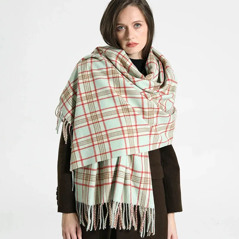 Plaid Soft Winter Scarf