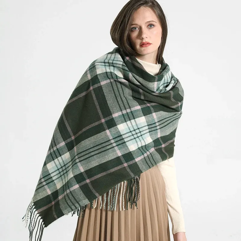 Plaid Soft Winter Scarf