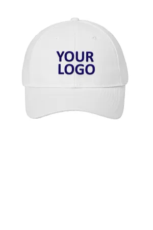 Port Authority Uniforming Branded Twill Caps, White