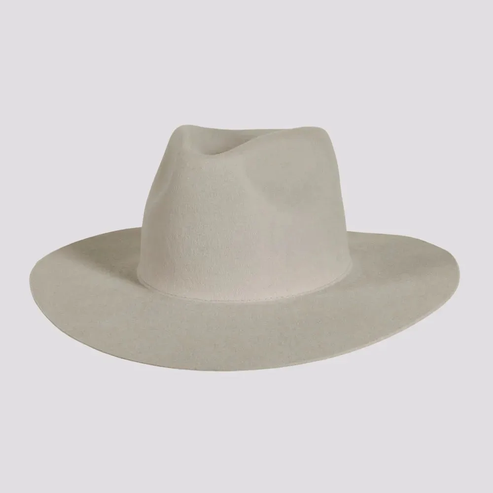 Rancher | Womens Wide Brim Felt Fedora Hat