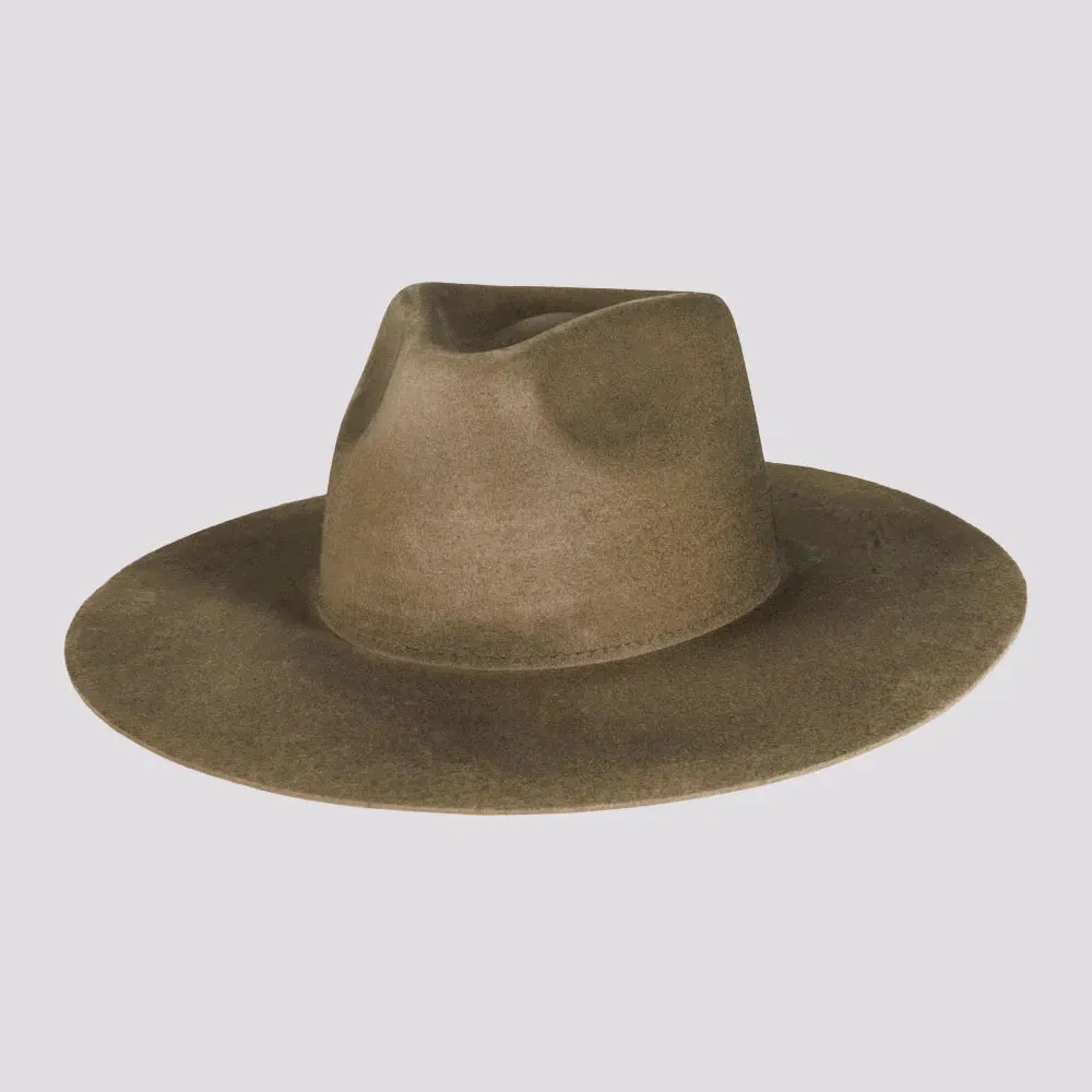 Rancher | Womens Wide Brim Felt Fedora Hat