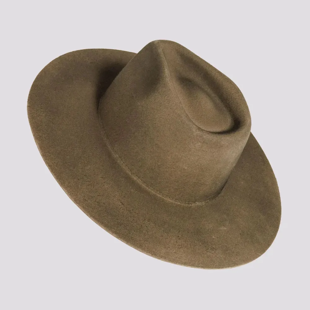 Rancher | Womens Wide Brim Felt Fedora Hat