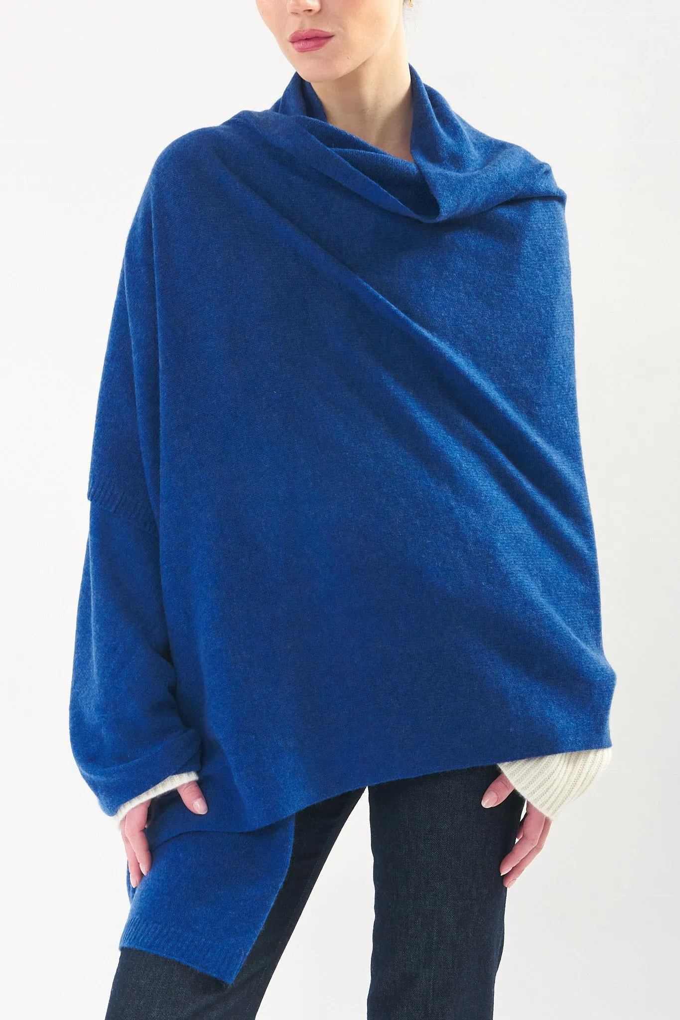 Robertson Madison 100% Cashmere Travel Wrap | Royal Blue