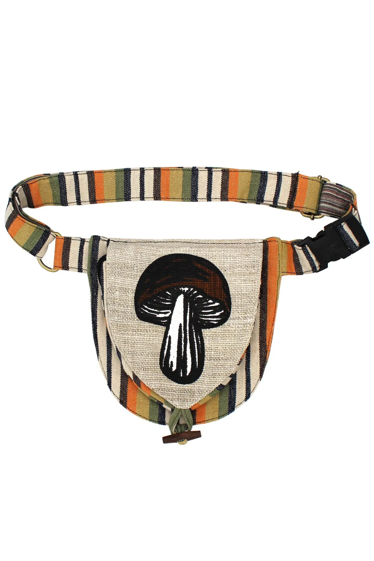 Rustic Cotton-Hemp Belt Bag