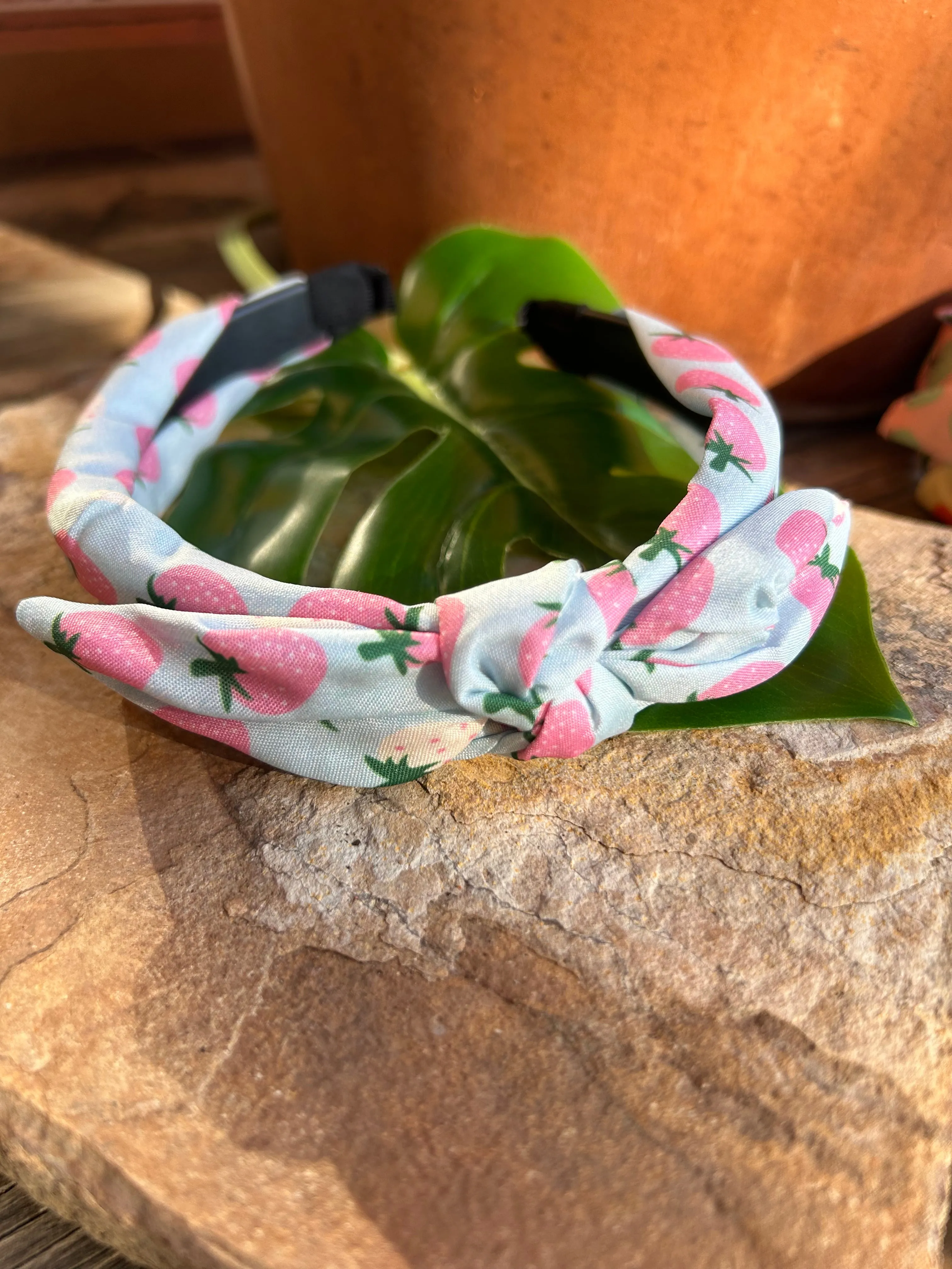 Strawberry Print Soft Fabric Headband