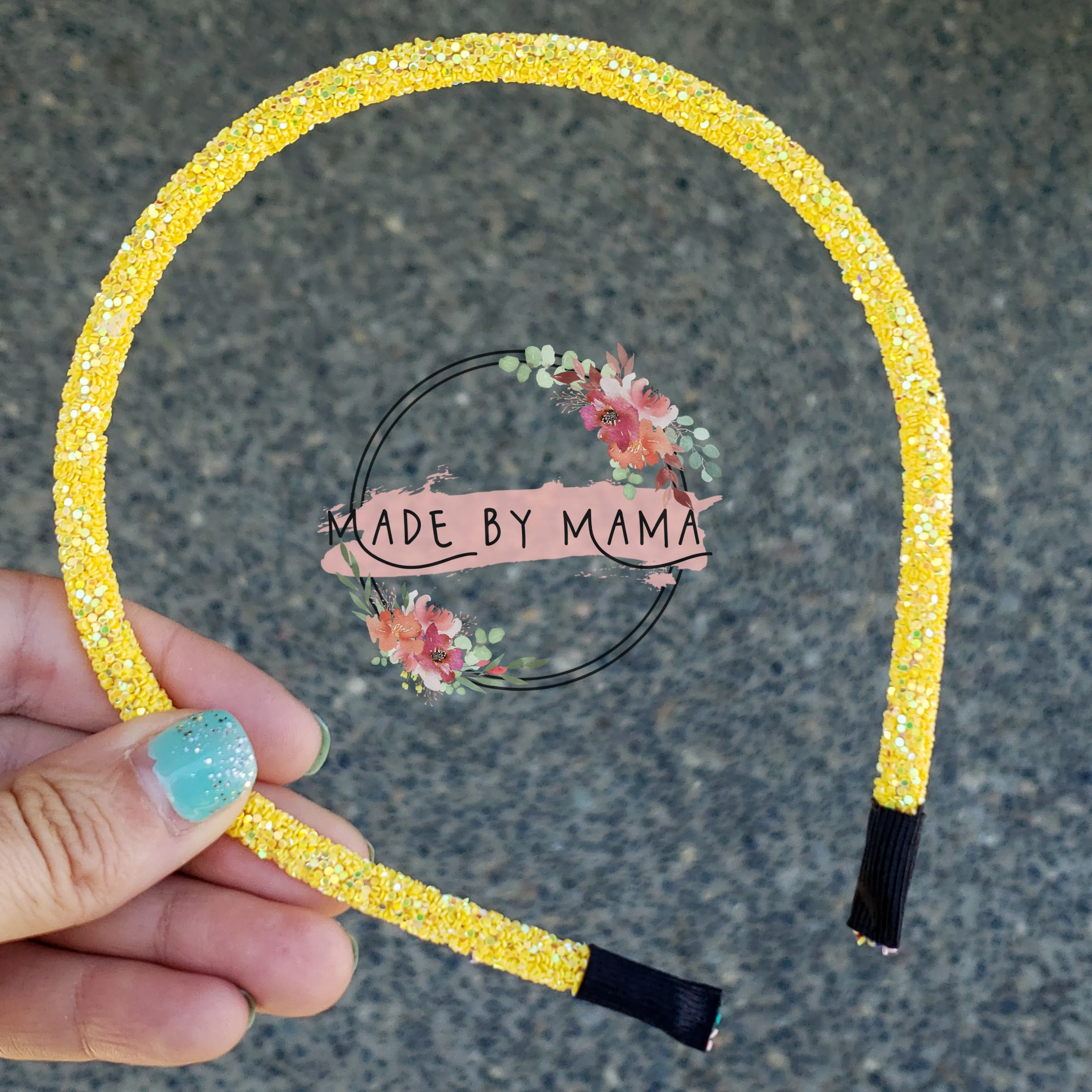 Sunshine Yellow Glitter Headband